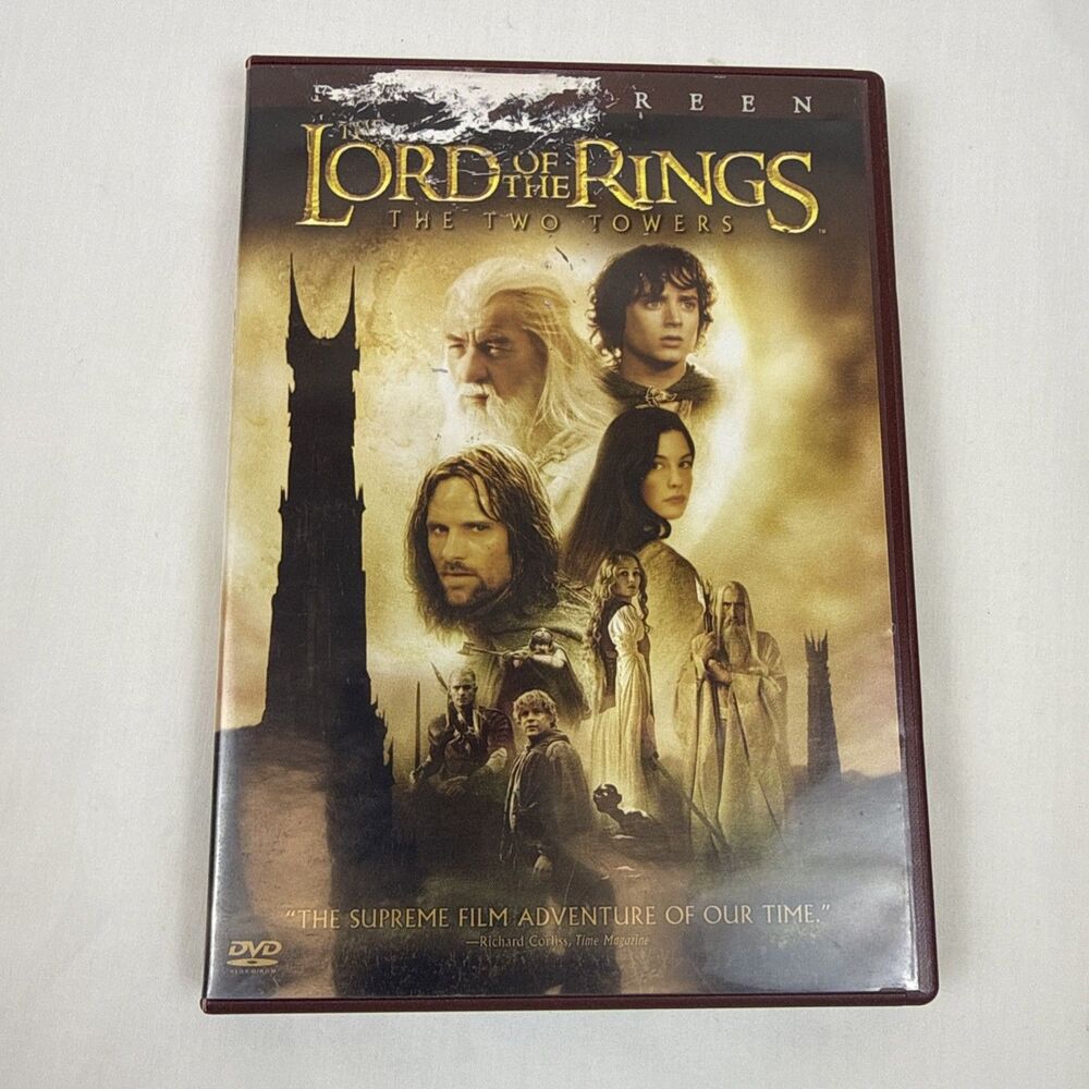 The Lord of the Rings the Two Towers DVD 2002 Full Screen 2-Disc Set